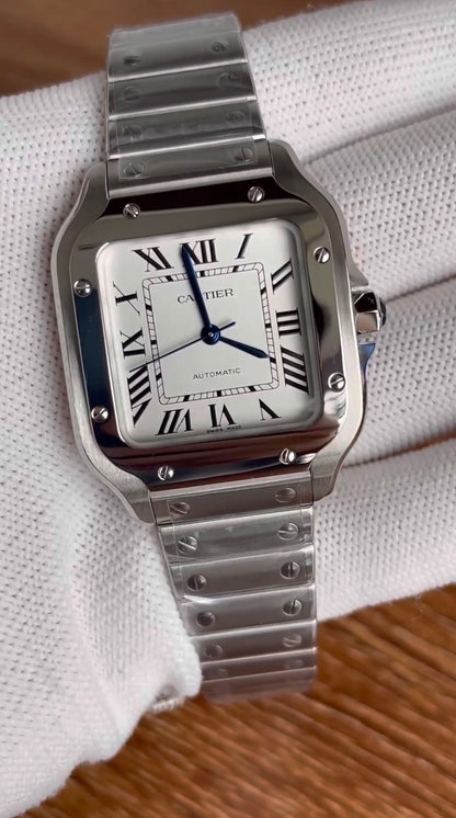 Cartier Santos Acciaio Bianco