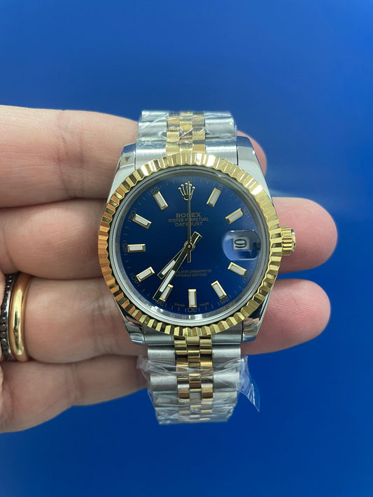 Datejust Acciaio e Oro Blu