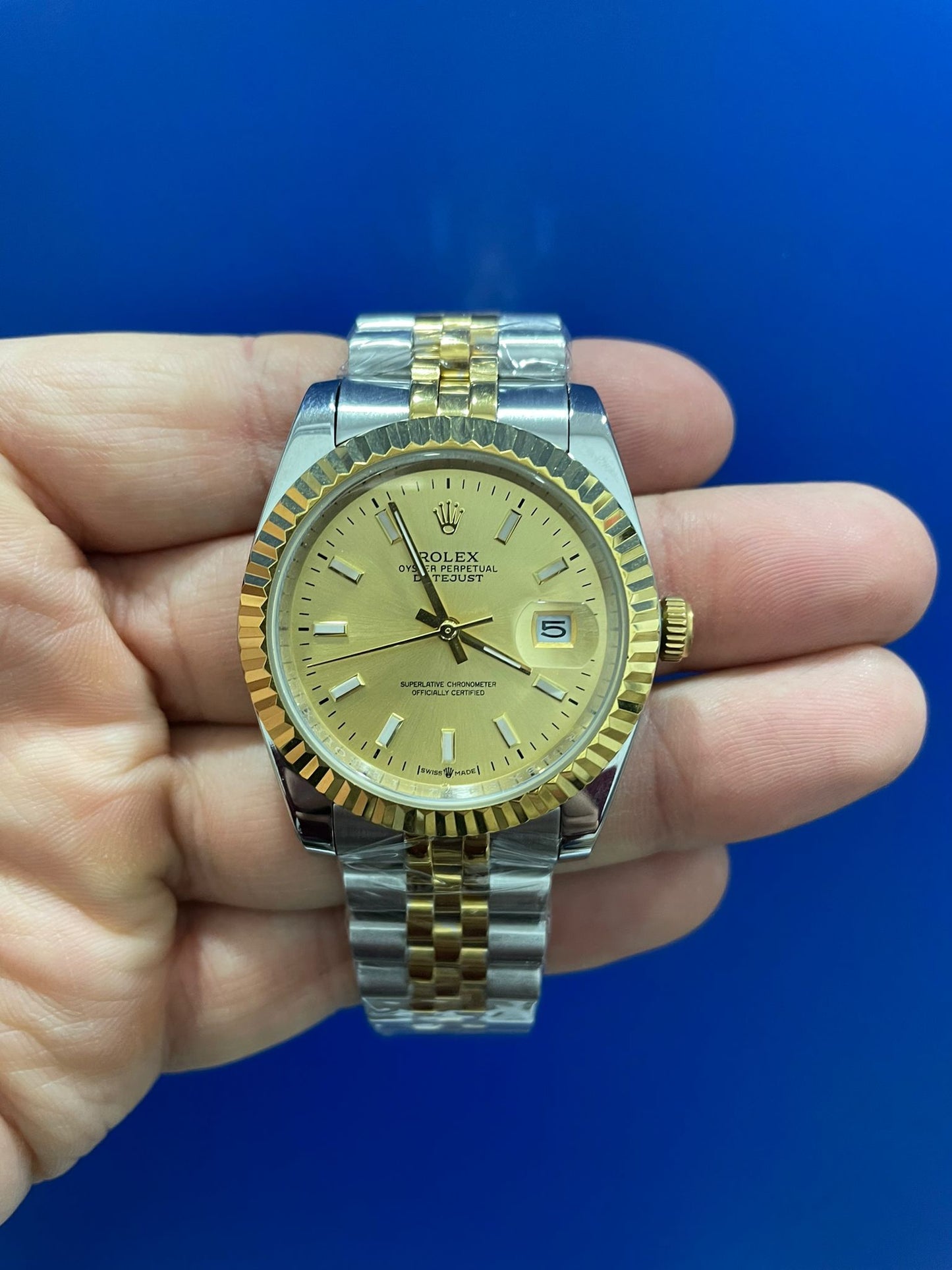 Datejust Acciaio e Oro Champagne