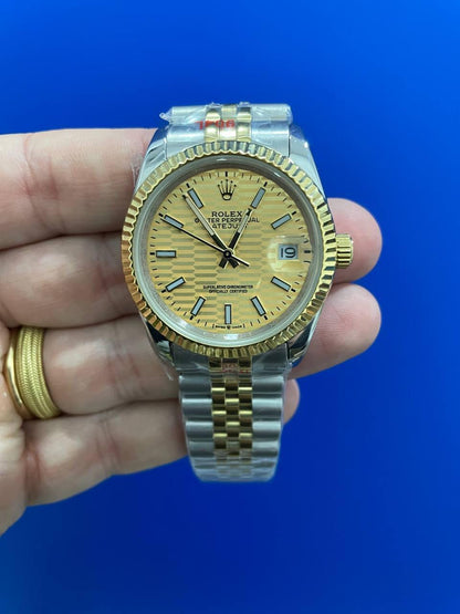 Datejust Acciaio e Oro Scanalato Oro