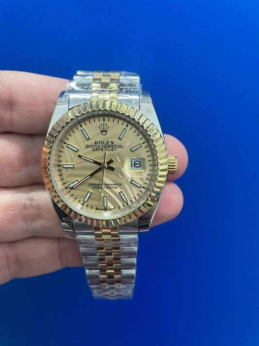 Datejust Acciaio e Oro Palma Oro