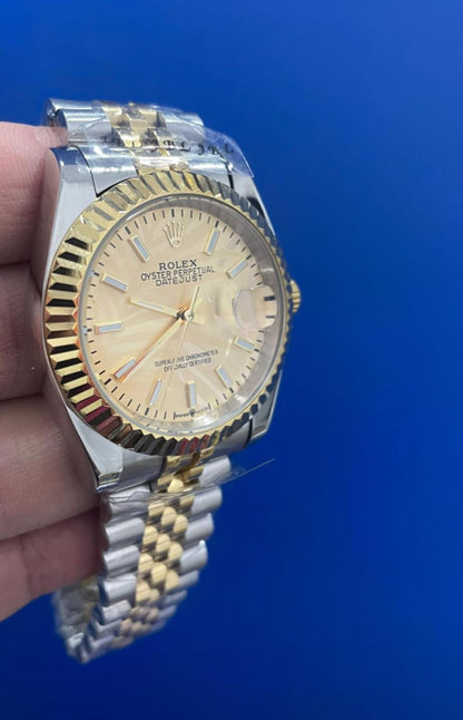 Datejust Acciaio e Oro Palma Oro