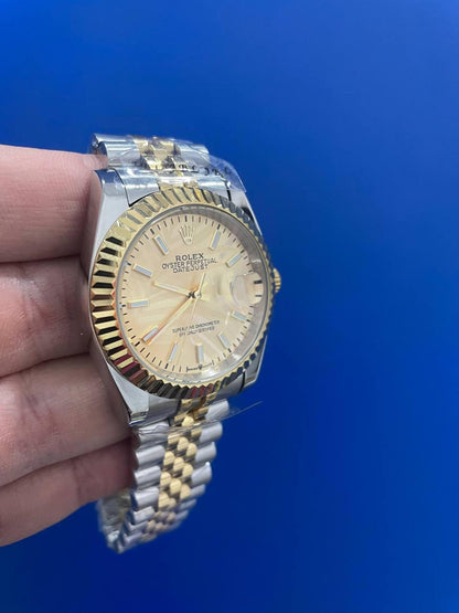 Datejust Acciaio e Oro Palma Oro