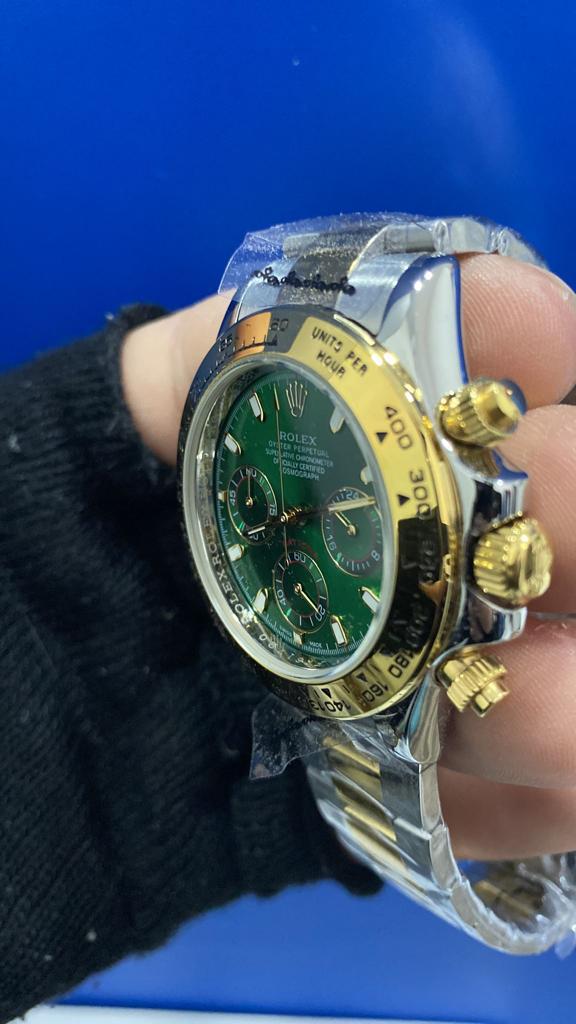 Daytona Acciaio e Oro Verde