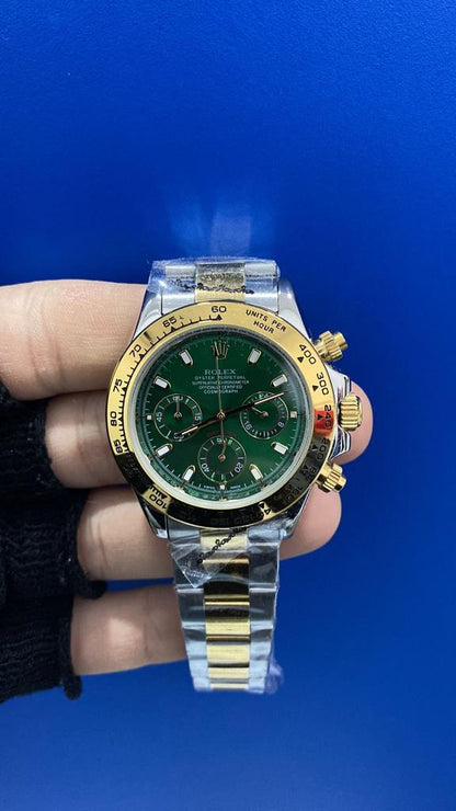 Daytona Acciaio e Oro Verde